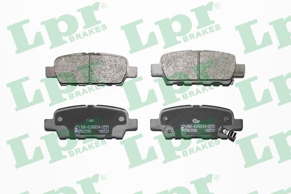 Plaquettes de frein arriere (Jeu de 4)