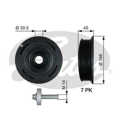 Poulie damper/vilebrequin