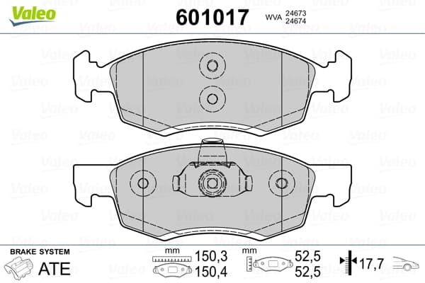 Plaquettes de frein avant (Jeu de 4)