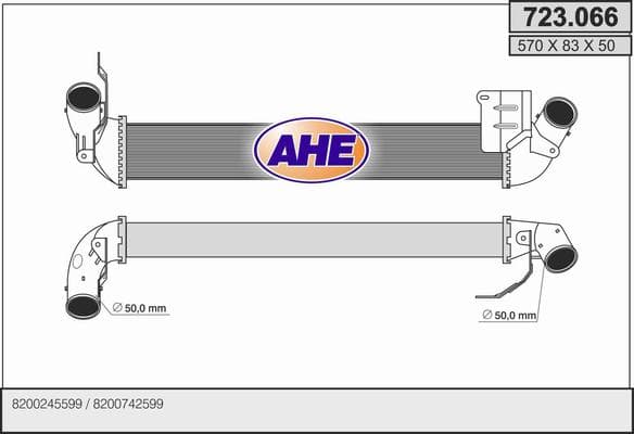 Intercooler radiateur de turbo