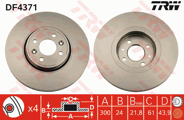 Disque de frein avant (Jeu de 2)