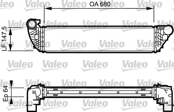 Intercooler radiateur de turbo