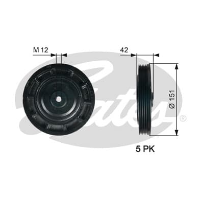 Poulie damper/vilebrequin