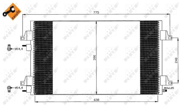 Condenseur / Radiateur de climatisation