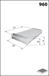Filtre d'habitacle (Jeu de 2)