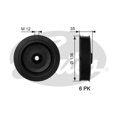 Poulie damper/vilebrequin