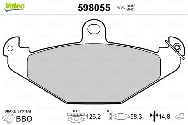 Plaquettes de frein arriere (Jeu de 4)