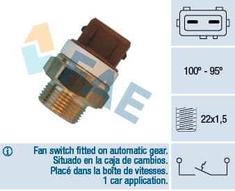 Interrupteur de temperature, ventilateur de radiateur