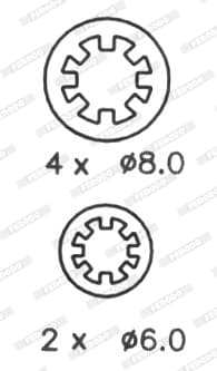 Mâchoires de frein (Jeu de 4)