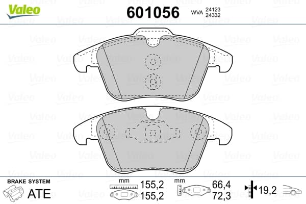 Plaquettes de frein avant (Jeu de 4)