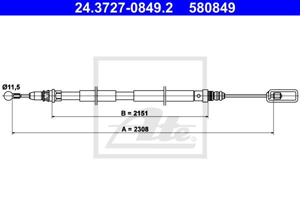 Cable de frein à main