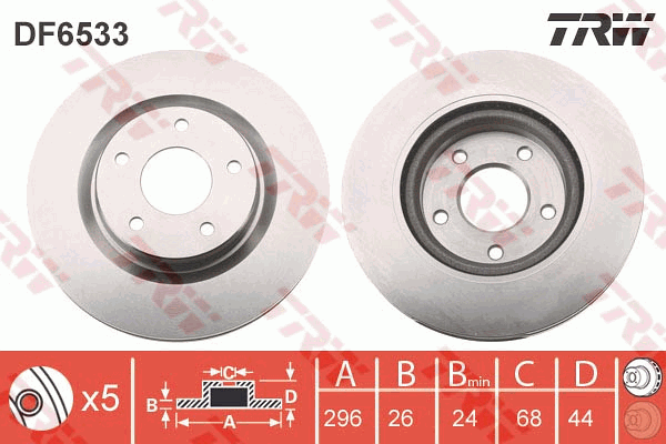 Disque de frein avant (Jeu de 2)