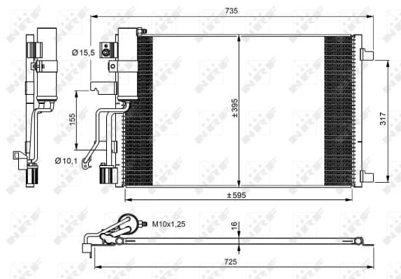 Condenseur / Radiateur de climatisation