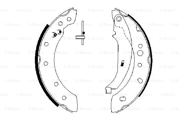 Jeu de mâchoires de frein de frein à main