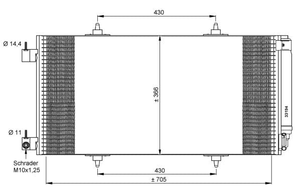 Condenseur / Radiateur de climatisation