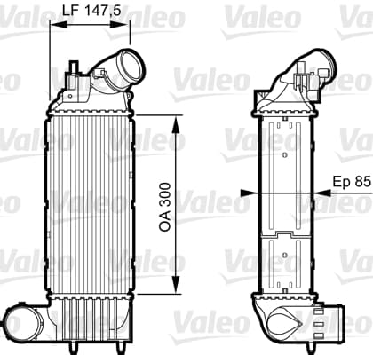 Intercooler radiateur de turbo