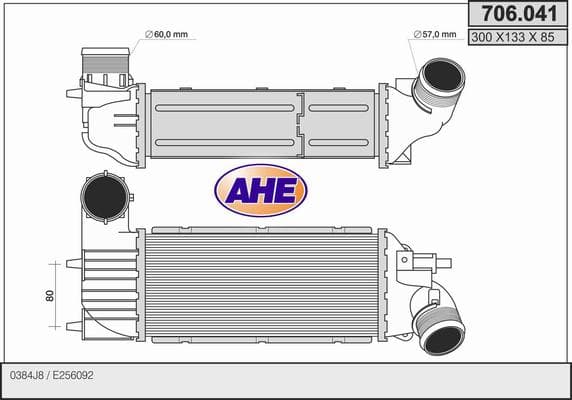 Intercooler radiateur de turbo