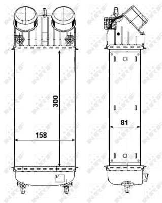 Intercooler radiateur de turbo