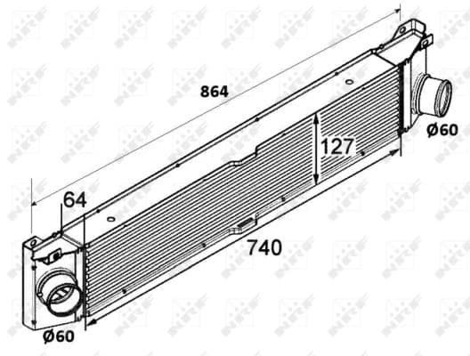 Intercooler radiateur de turbo