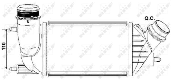 Intercooler radiateur de turbo
