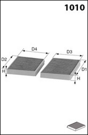Filtre d'habitacle (Jeu de 2)
