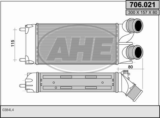 Intercooler radiateur de turbo