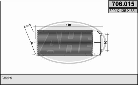 Intercooler radiateur de turbo