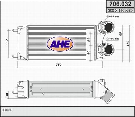 Intercooler radiateur de turbo