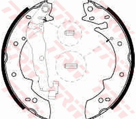 Jeu de mâchoires de frein de frein à main (Jeu de 4)