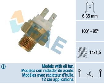 Interrupteur de temperature, ventilateur de radiateur