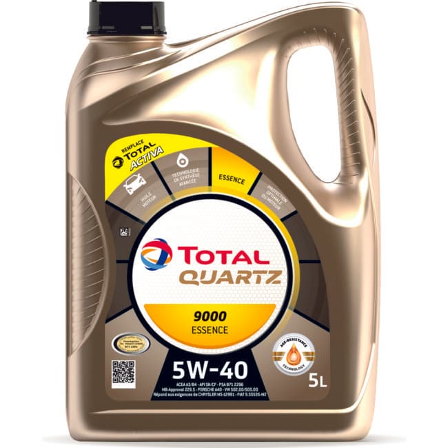 TOTAL Quartz, 9000 Huile moteur  5W-40 5L