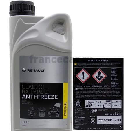 Liquide de refroidissement - Antigel TYPE D 1L (Origine Renault)