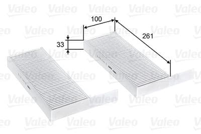 Filtre, air de l'habitacle VALEO ESSENTIAL