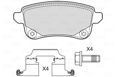 Kit de plaquettes de frein, frein à disque