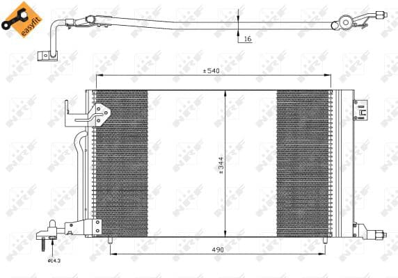 Condenseur / Radiateur de climatisation