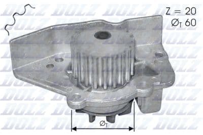 Pompe à eau, refroidissement du moteur