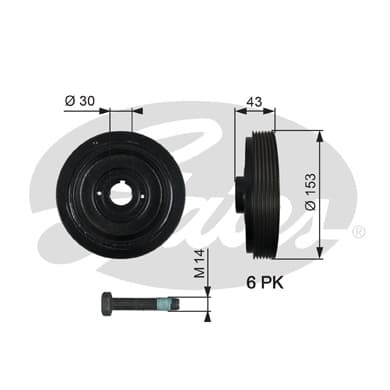 Poulie damper/vilebrequin