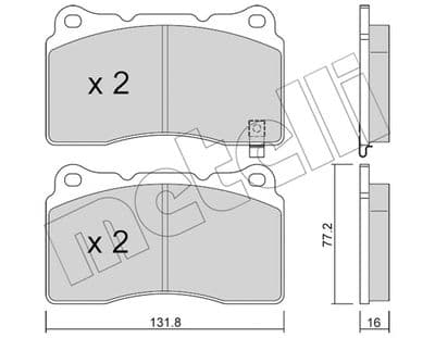 Kit de plaquettes de frein, frein à disque