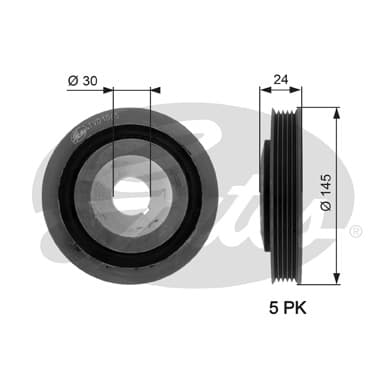 Poulie damper/vilebrequin