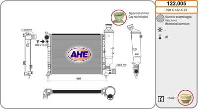 Radiateur, refroidissement du moteur
