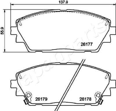 Kit de plaquettes de frein, frein à disque