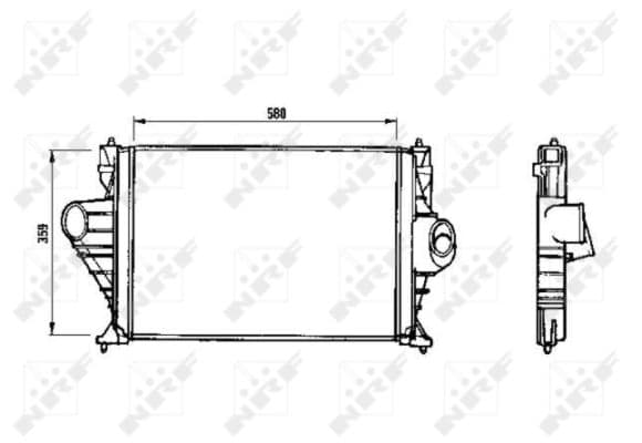 Intercooler radiateur de turbo