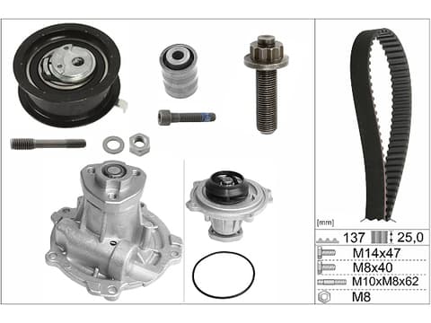 Pompe à eau + kit de courroie de distribution
