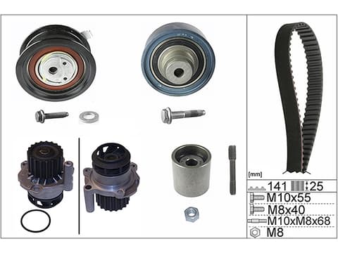 Pompe à eau + kit de courroie de distribution