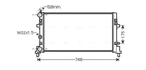 Radiateur, refroidissement du moteur AVA QUALITY COOLING