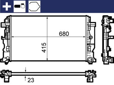 Radiateur, refroidissement du moteur BEHR