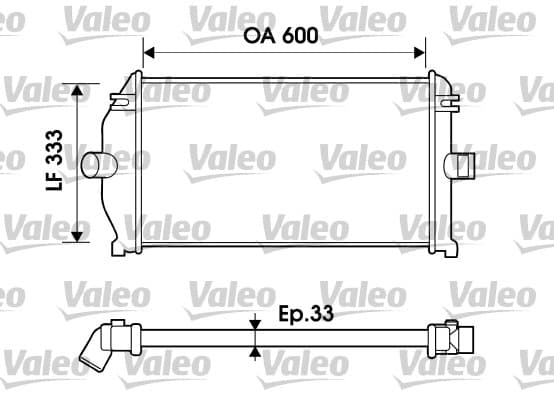 Intercooler radiateur de turbo