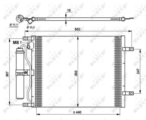 Condenseur / Radiateur de climatisation